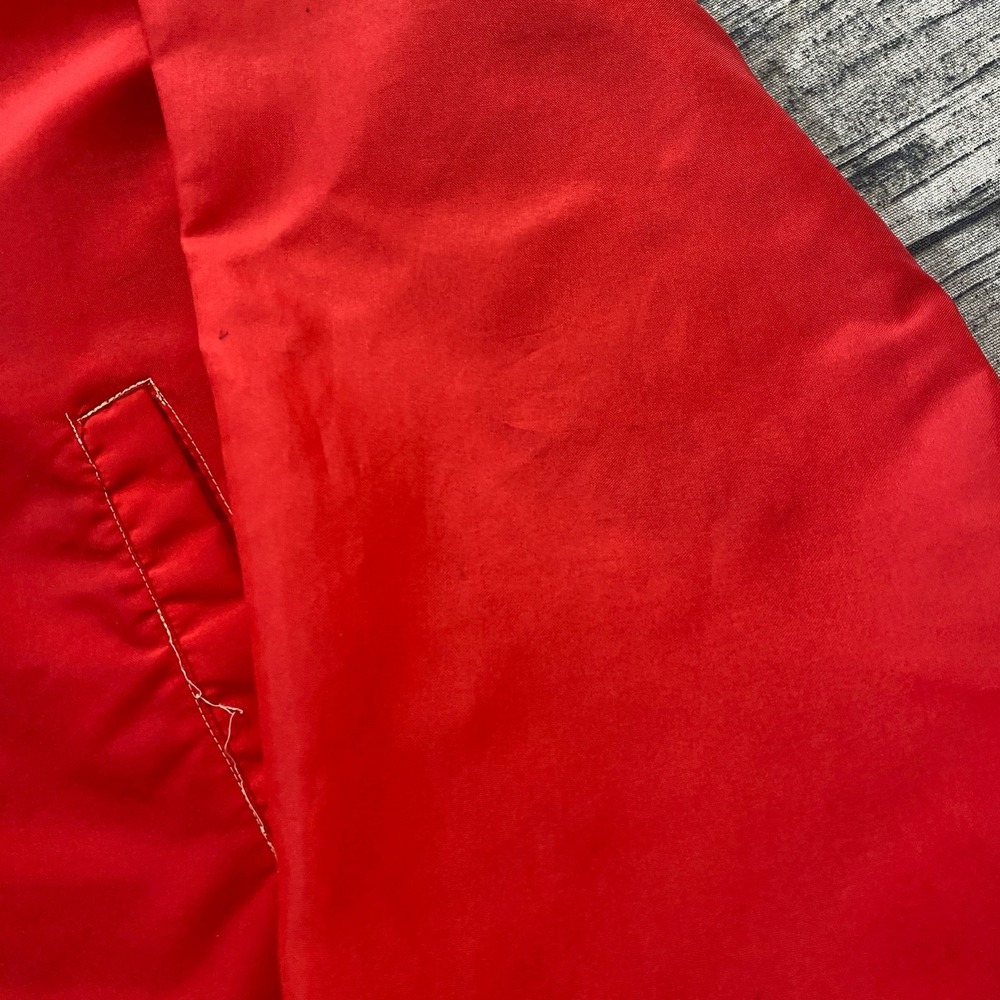 Cranbrook Vtg 50s 60s Hoodie Full Zip Windbreaker Jacket Red Nylon‎ Rockabilly - Picture 8 of 13